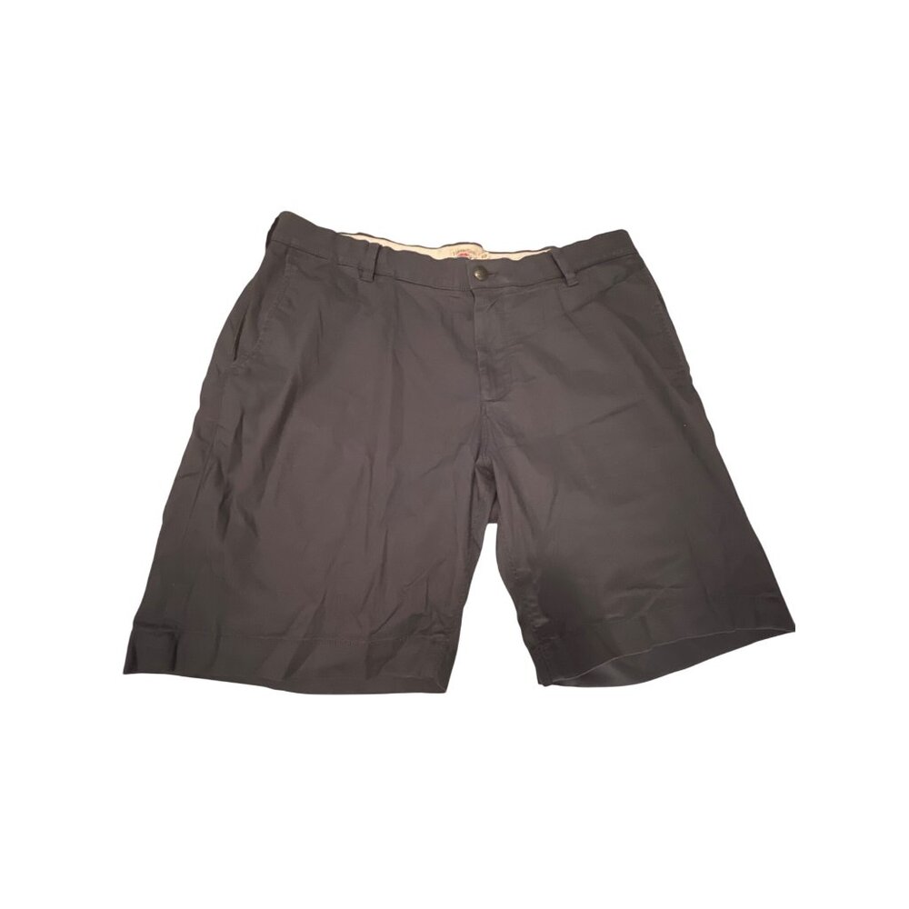 Faherty Mens Navy Shorts Size 35 Classic Fit Cotton Blend With Button & Zip Clos